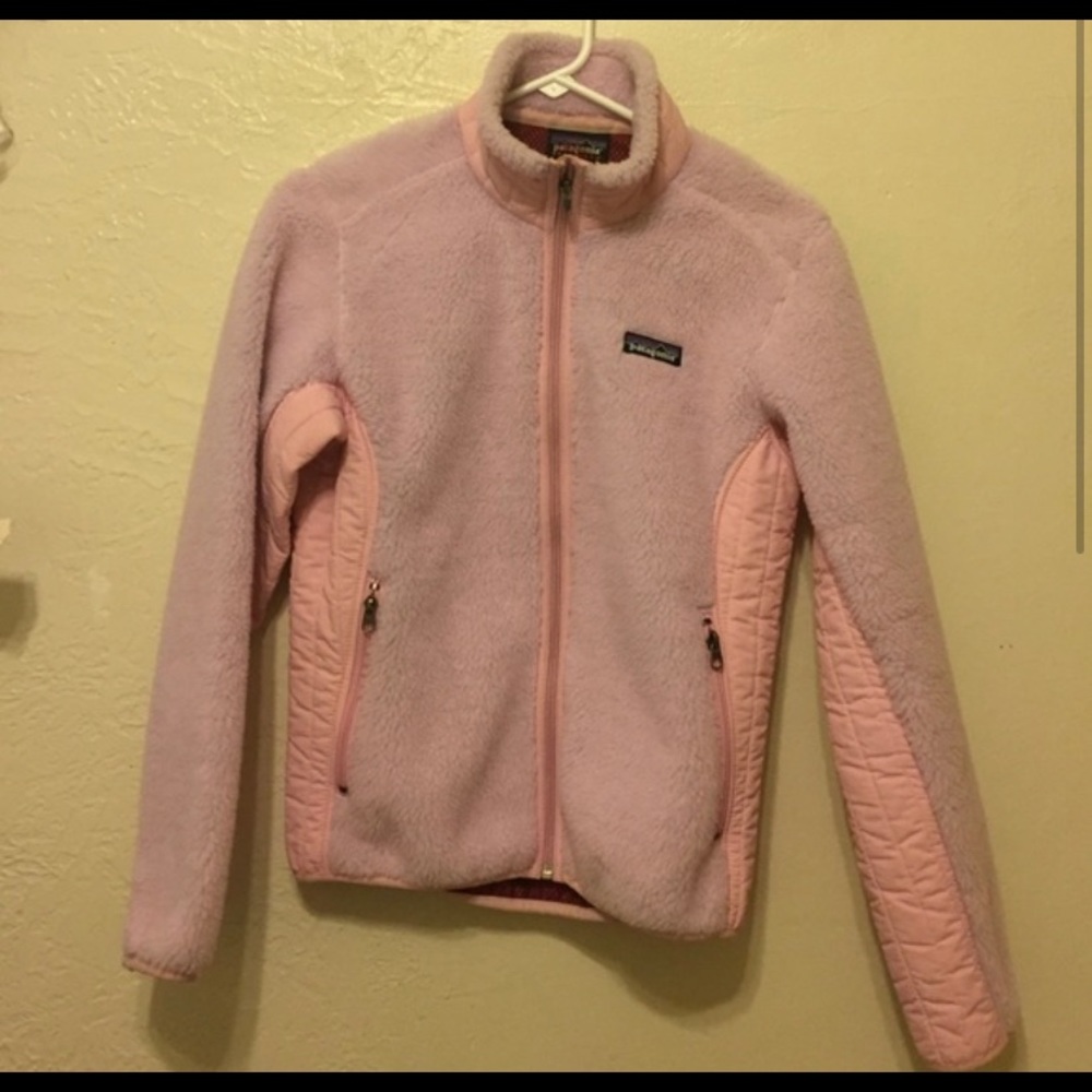 Retro PATAGONIA fuzzy pink jacket